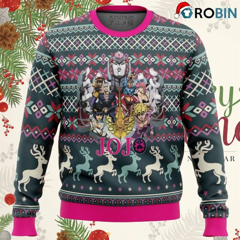 Golden Wind Jojo’s Bizarre Adventure Ugly Christmas Sweatshirt, Sweater