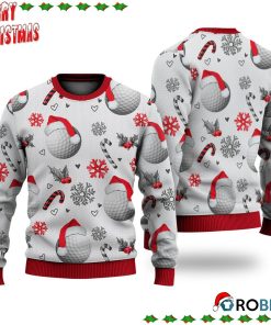 Golf Christmas Pattern Ugly Sweatshirt, Sweater Golf Christmas Pattern Ugly Sweatshirt, Sweater