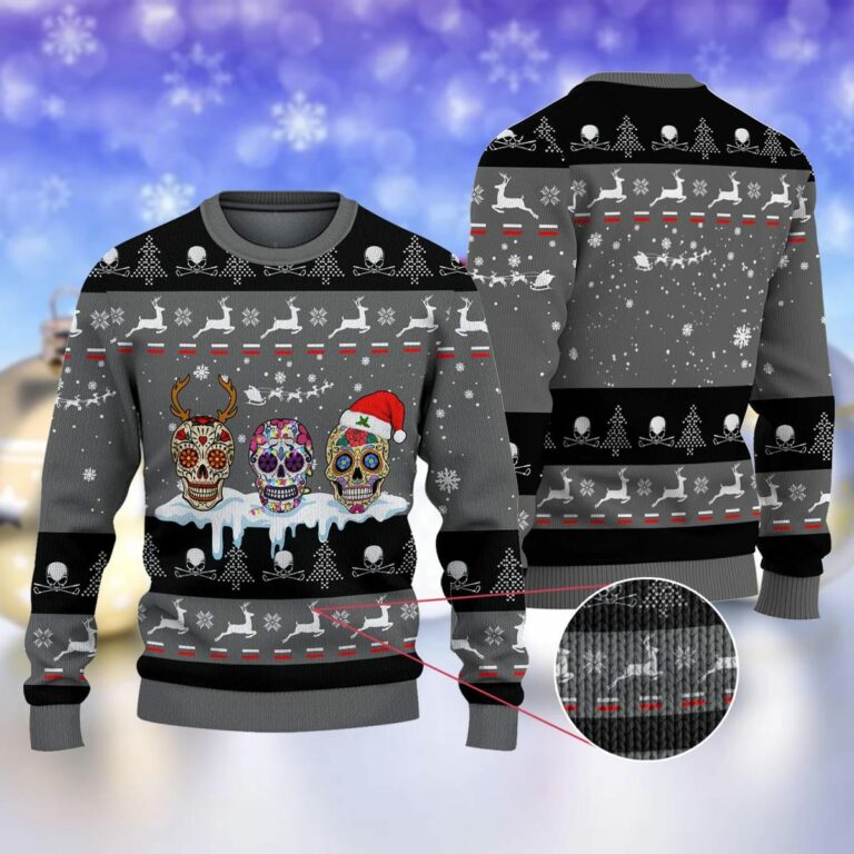 Golf Sugar Skull Gray Ugly Ugly Sweatshirt, Sweater