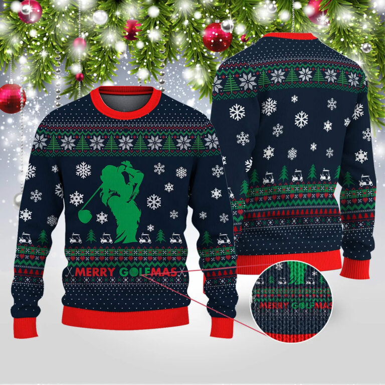 Golfer Mery GolfMas Ugly Sweatshirt, Sweater