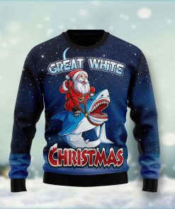 Great White Christmas Shark Ugly Sweatshirt, Sweater Great White Christmas Shark Ugly Sweatshirt, Sweater