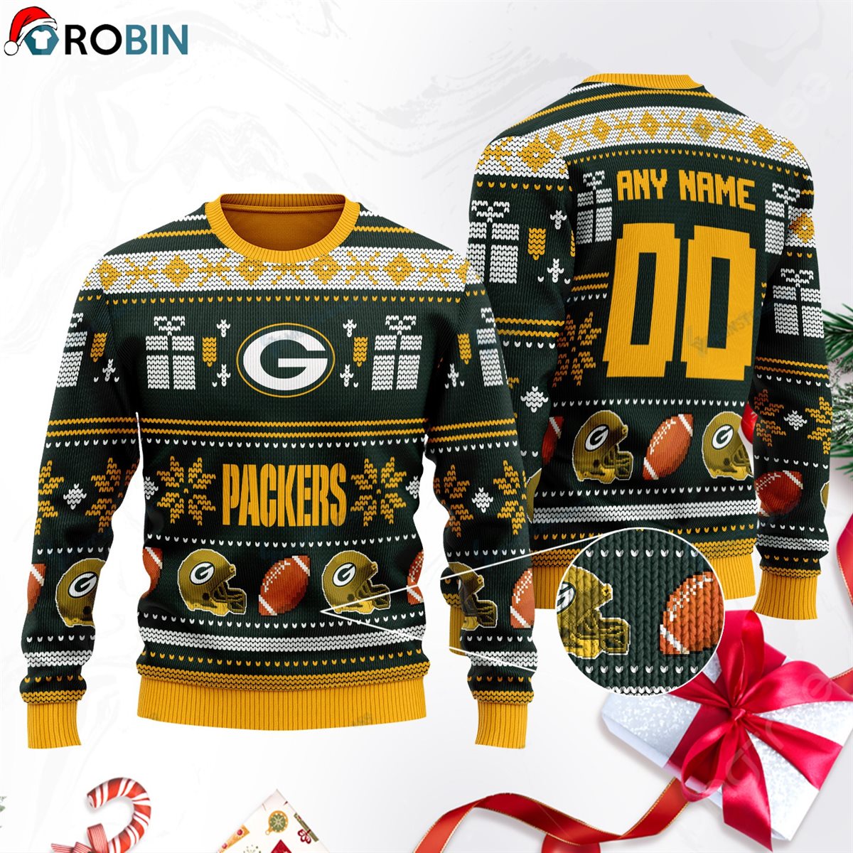 Green Bay Packers Football Ugly Christmas Sweater, Sweatshirt SWT185 ...