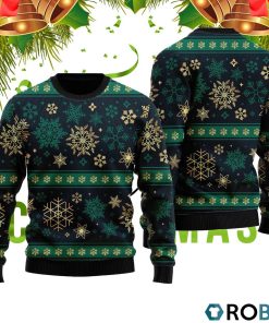 Green Let It Snow Pattern 3D Print Ugly Christmas Sweater RB2429