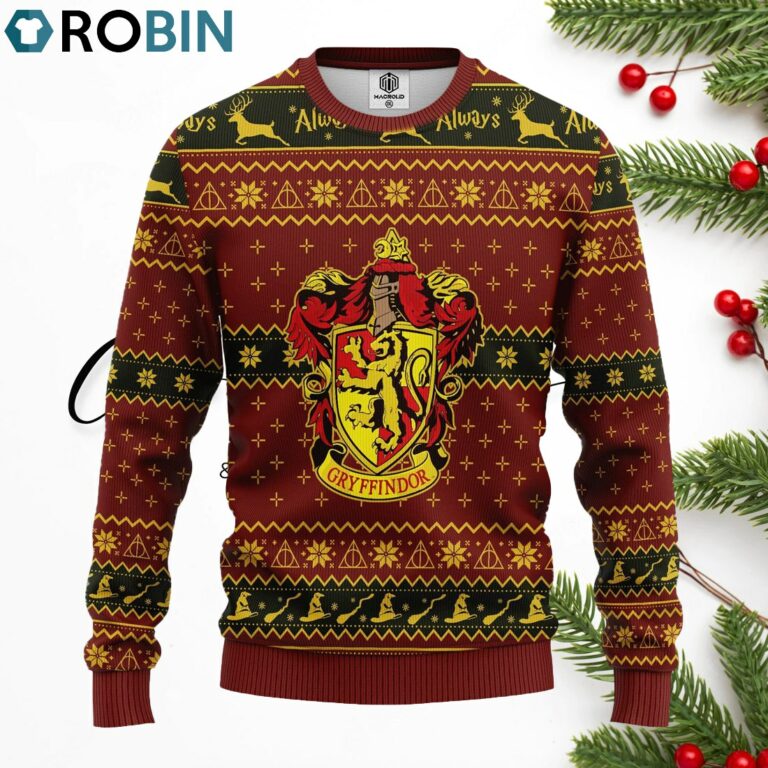 Gryffindor Crest Ugly Christmas Sweater