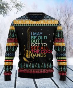 Guitar Old Vintage Christmas Ugly Sweatshirt, Sweater