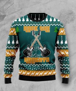 Guitar Rock The Holiday Ugly Sweatshirt, Sweater