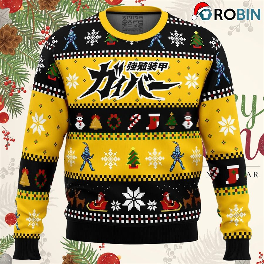 Guyver Happy Holidays Ugly Christmas Sweater RobinPlaceFabrics Guyver Happy Holidays Ugly Christmas Sweater RobinPlaceFabrics