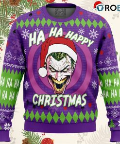 ha ha ha happy christmas joker christmas sweater 1 NLOy2