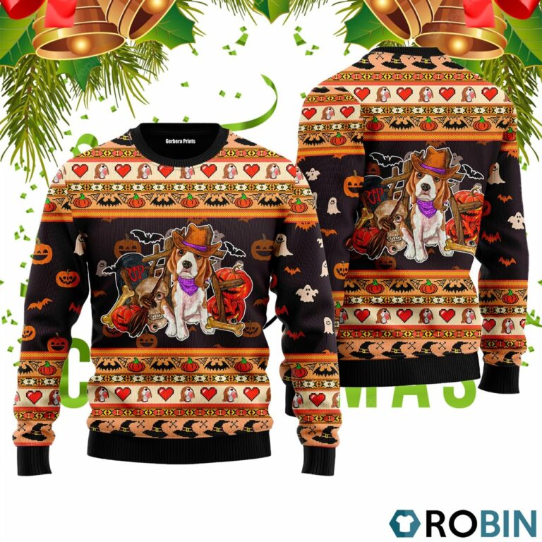Halloween Beagle Dog 3D Print Ugly Christmas Sweater RB4905
