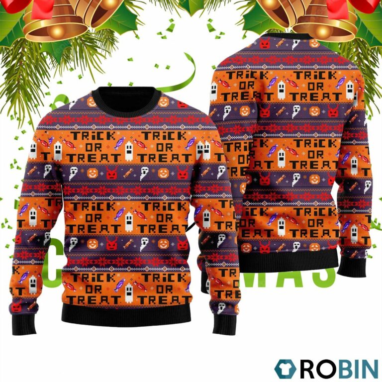 Halloween Trick Or Treat Ugly Christmas Sweater RB2022