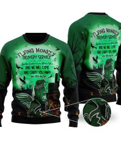 halloween witchcraft flying monkey christmas ugly sweatshirt sweater 1 if0sct