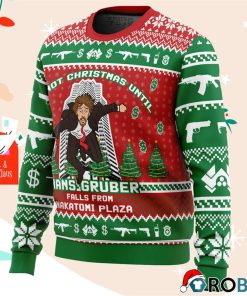 Hans Gruber Fall Nakatomi Plaza Die Hard Ugly Christmas Sweater Hans Gruber Fall Nakatomi Plaza Die Hard Ugly Christmas Sweater