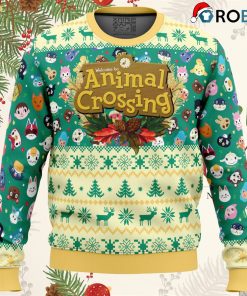 happy animal villagers animal crossing ugly christmas sweater 1 CP5gX