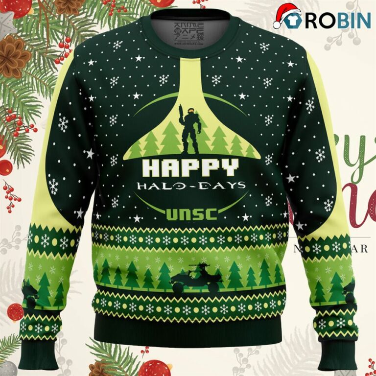 Happy Halo-Days Halo Ugly Christmas Sweatshirt, Sweater