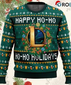 happy ho ho ho holidays league of legends ugly christmas sweater 1 JvBKJ