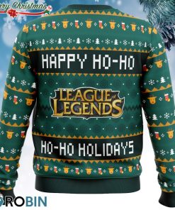happy ho ho ho holidays league of legends ugly christmas sweater 3 jGCnZ