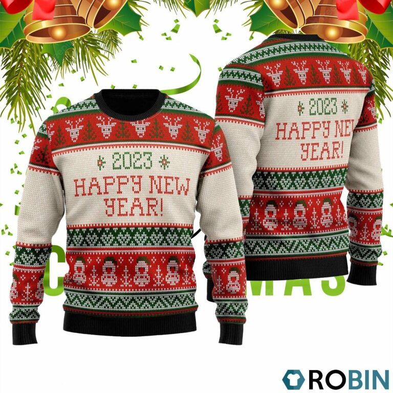 Happy Holiday Pattern Ugly Christmas Sweater RB2097