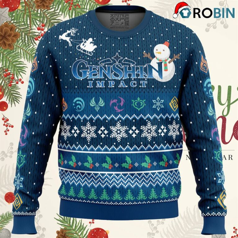 Happy Holidays Genshin Impact Ugly Christmas Sweater