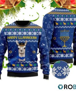 Happy Llamakkah Ugly Christmas Sweater RB4425