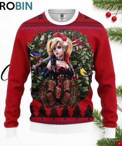 Harley Quinn Arkham Noel Merry Christmas Ugly Christmas Sweater