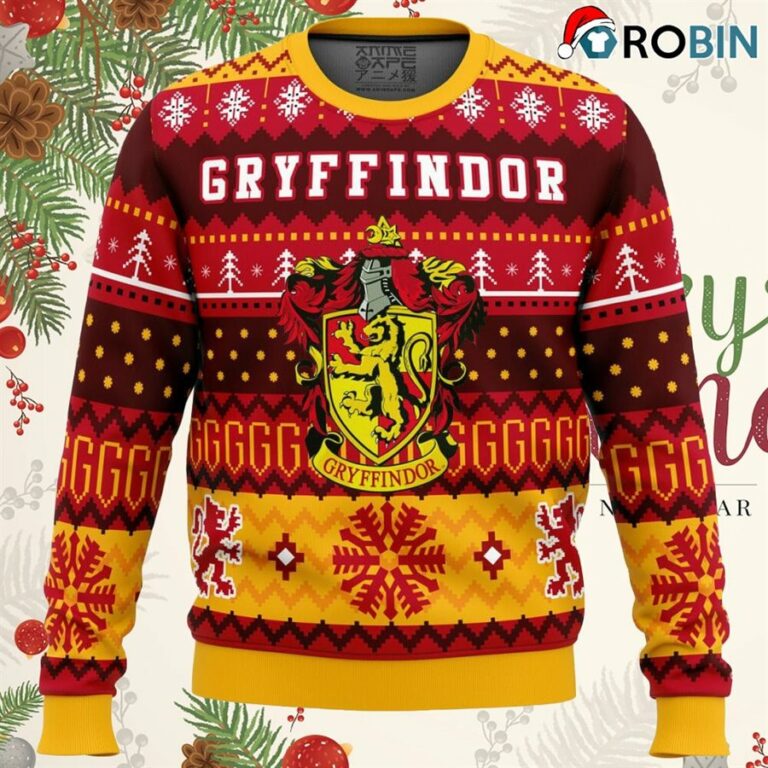 Harry Potter Gryffindor House Ugly Christmas Sweatshirt, Sweater