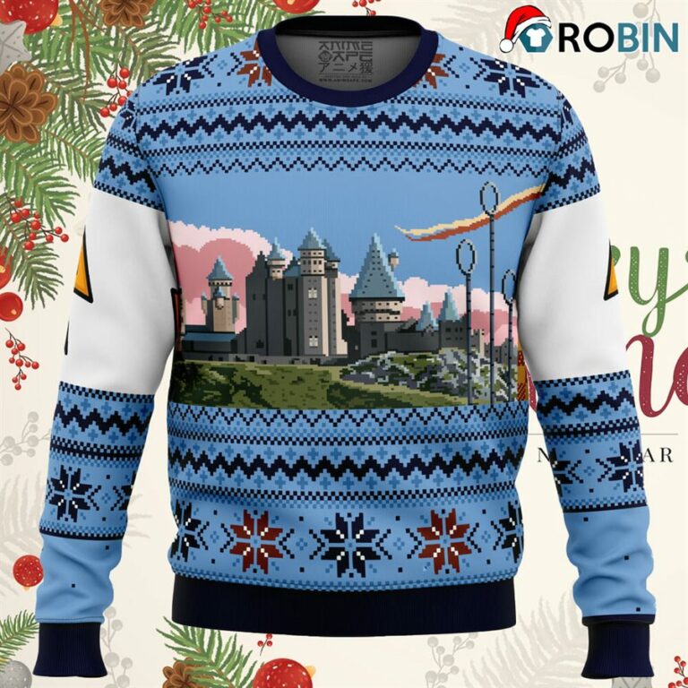 Harry Potter Retro Hogwarts Ugly Christmas Sweatshirt, Sweater