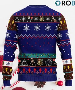 Harry Potter Ugly Christmas Sweater Blue Harry Potter Ugly Christmas Sweater Blue