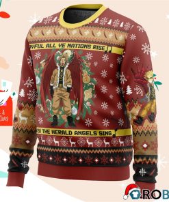 Hawks Singing Christmas Song My Hero Academia Ugly Christmas Sweatshirt, Sweater