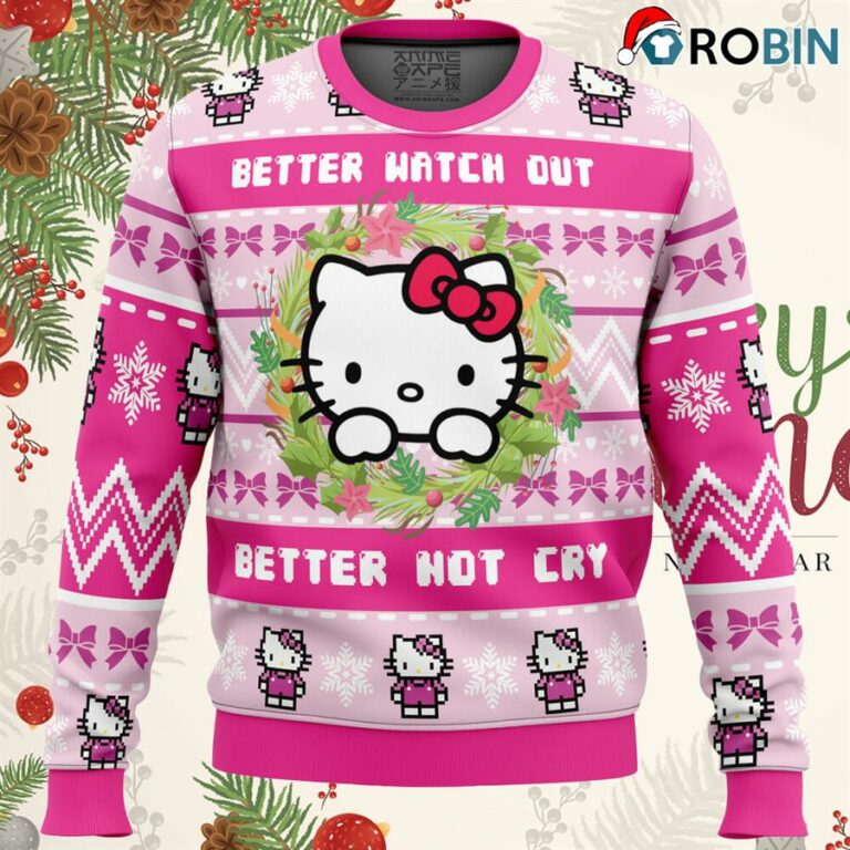 Hello Kitty Is Coming To Town Ugly Christmas Sweatshirt, Sweater
