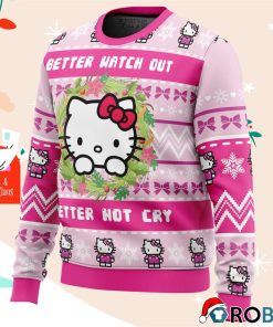 Hello Kitty Is Coming To Town Ugly Christmas Sweatshirt, Sweater