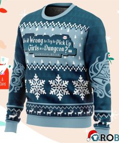 Hestia Familia Emblem Danmachi Ugly Christmas Sweatshirt, Sweater