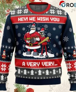 hey we wish you a futurama ugly christmas sweater 1 fDGHt