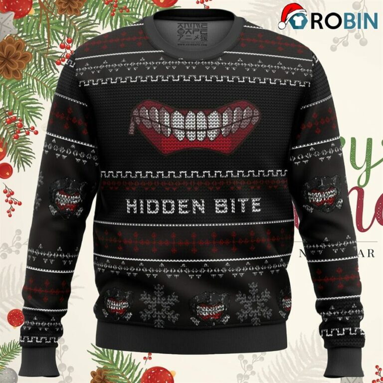 Hidden Bite Tokyo Ghoul Ugly Christmas Sweatshirt, Sweater