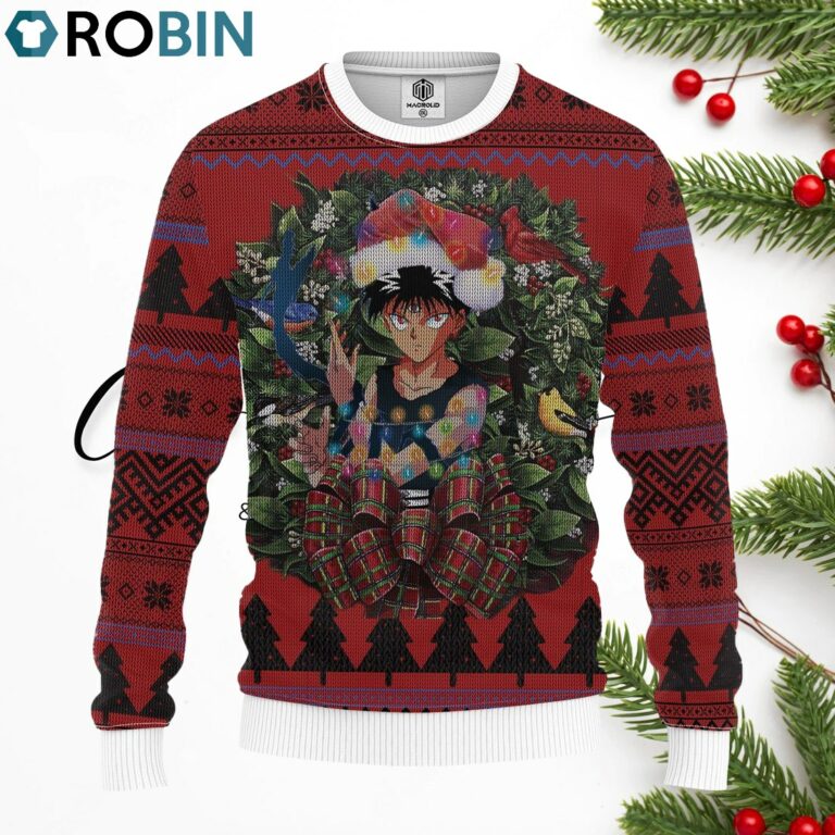 Hiei Yusuke Yuyu Hakusho Merry Christmas Ugly Christmas Sweater