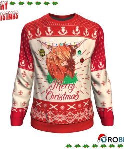 Highland Cow Scotland Christmas Ugly Sweatshirt, Sweater
