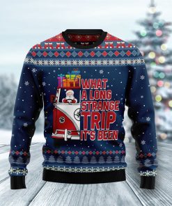 Hippie Bus What A Long Strange Trip Its Been Christmas Ugly Sweatshirt, Sweater