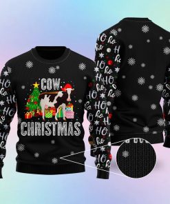 Ho Ho Ho Cow Christmas Ugly Sweatshirt, Sweater