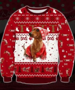Holiday Dachshund Christmas Ugly Sweatshirt, Sweater