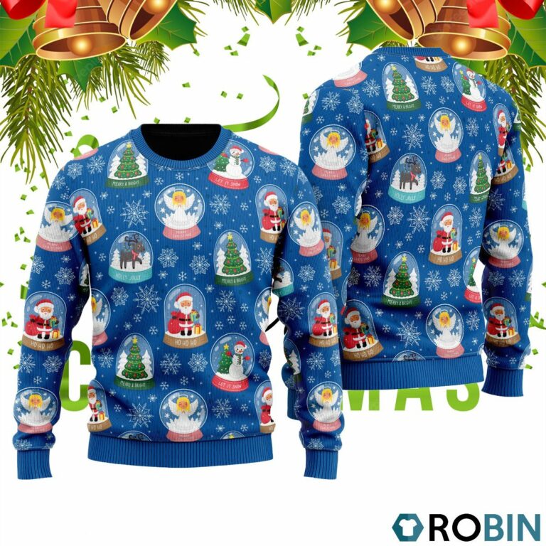 Holly Jolly Merry And Bright Pattern Ugly Christmas Sweater RB2432
