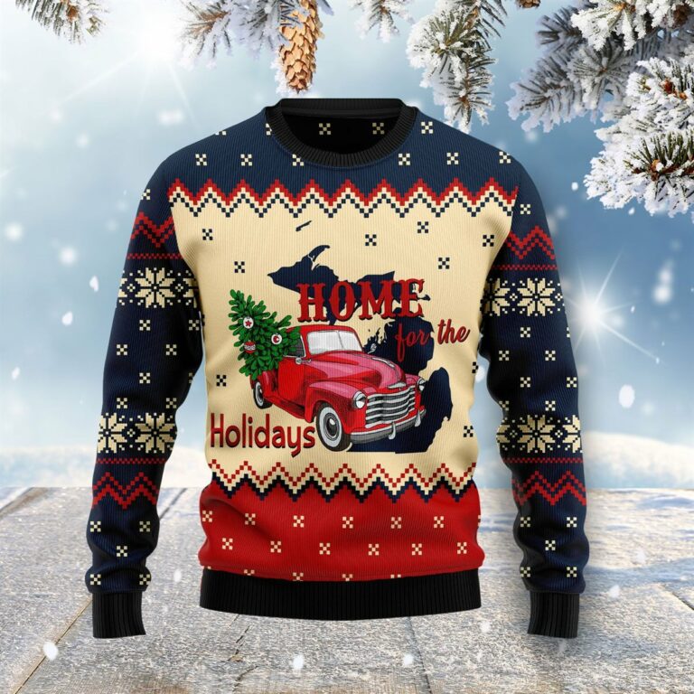 Home For The Holidays Michigan Ugly Sweatshirt, Sweater