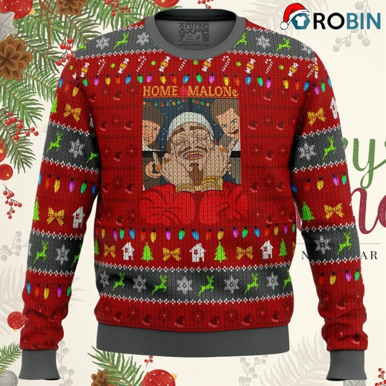 Home Malone Meme Ugly Christmas Sweater