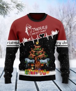 Horse Christmas Tree Ugly Sweatshirt, Sweater