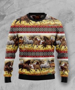 Horse Native American Pattern Ugly Sweatshirt, Sweater