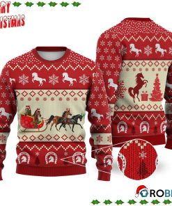 Horse Reindeer Christmas Ugly Sweatshirt, Sweater