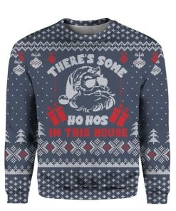 Hos In This House Christmas Sweater Navy Christmas Ugly Sweatshirt, Sweater