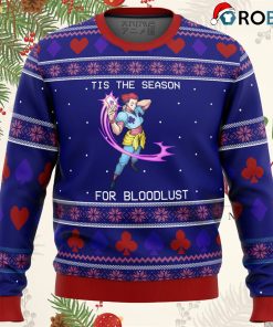 Hunter X Hunter Hisoka Tis The Season For Bloodlust Ugly Christmas Sweatshirt, Sweater