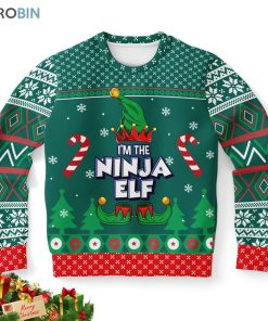 i am the ninja elf ugly christmas sweater 1 broupq