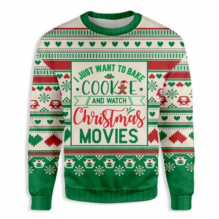 I Just Want To Bake Cookies Christmas Ugly Sweatshirt, Sweater