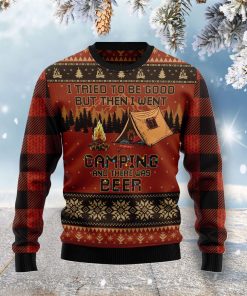 I Tried To Be Good But Then I Went Camping Christmas Ugly Sweatshirt, Sweater