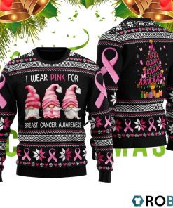 I Was Pink For Breast Cancer Awareness 3D Print Ugly Christmas Sweater RB4544